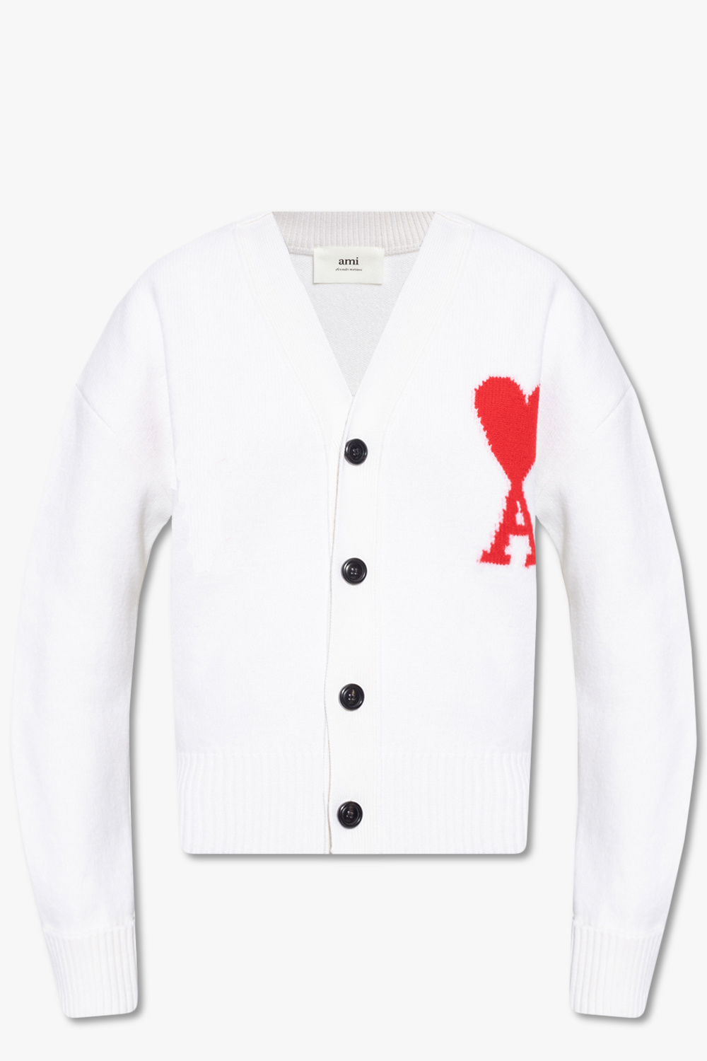 Cardigan with logo Ami Alexandre Mattiussi - GenesinlifeShops HK